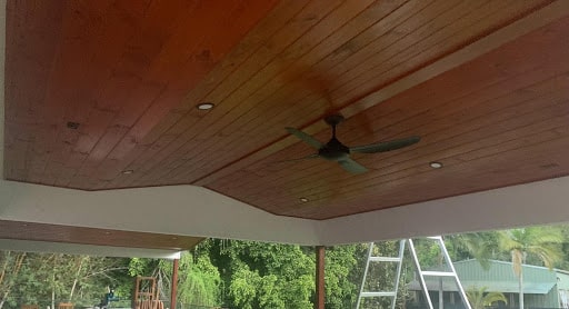Timber outdoor ceiling